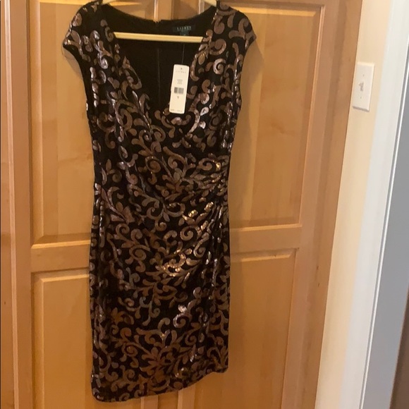 Lauren Ralph Lauren Dresses & Skirts - Lauren Ralph Lauren Black and Gold Dress